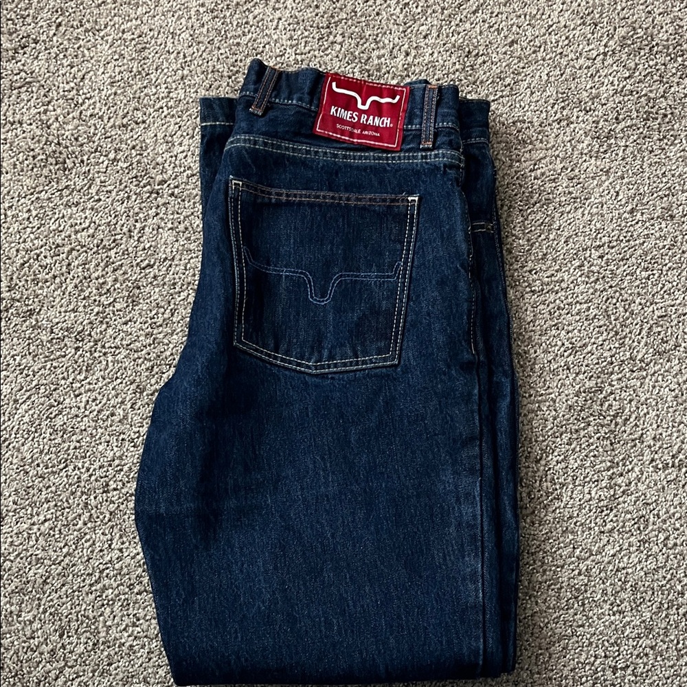 Kimes Ranch Men's Dark Blue Relaxed Jeans